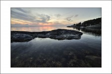 Abendstimmung auf der Schwedischen Schäreninsel Utö - Farbdruck